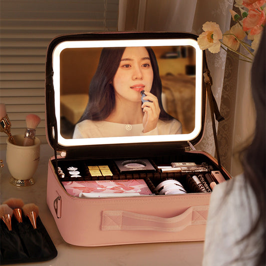 LED Cosmetic Case With Mirror